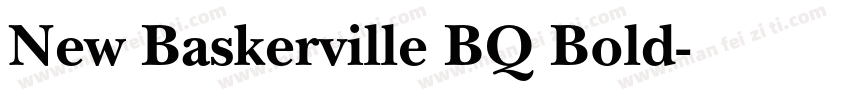 New Baskerville BQ Bold字体转换